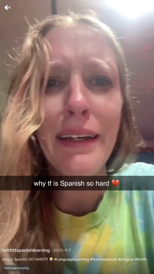 Crying format: language app